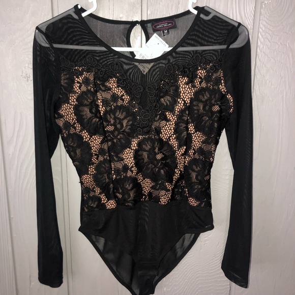 Cotton Candy Tops - Sexy lace and mesh bodysuit